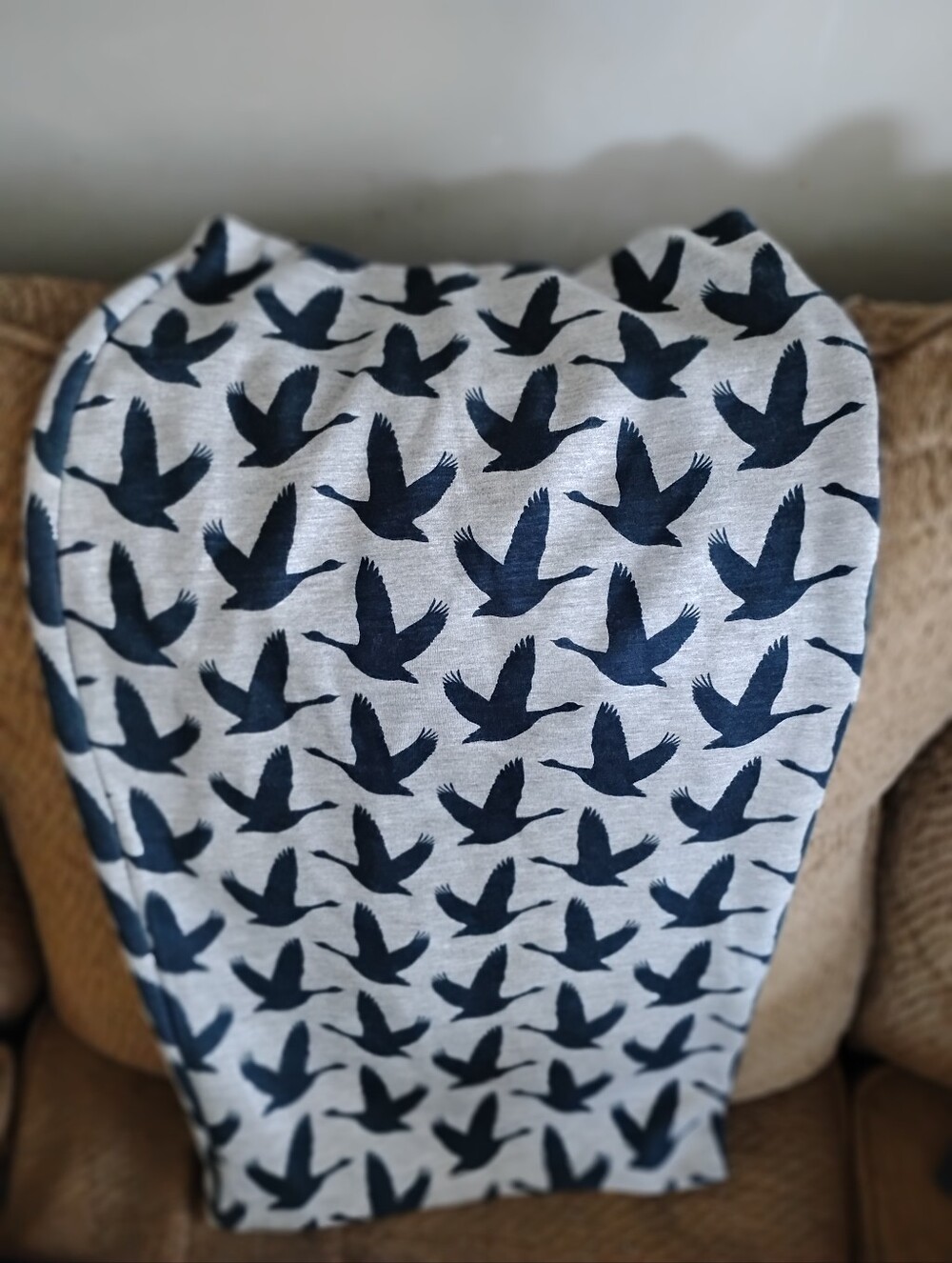 H&M Gray and Navy Knit Skirt